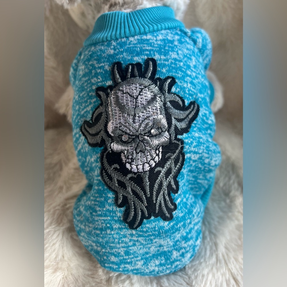 Cozy Rhinestone Skull Sweatshirt